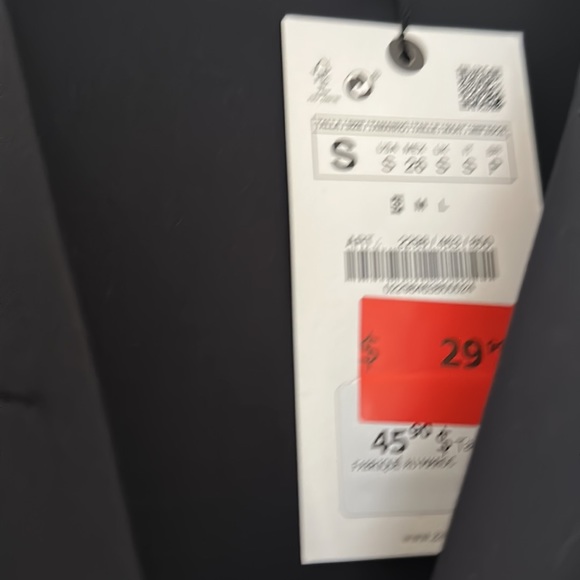 Zara black dress long sleeve with a triangle opening on the front at waist. - Picture 5 of 7